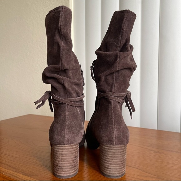 Violet & Red Janine Slouch Suede Boots Size 7.5 Brown - Picture 7 of 14
